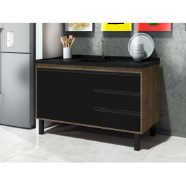 GABINETE 1,50 MALAGA PREMIUM AVELATO/PRETO