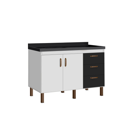 GABINETE 1,50 COPACABANA BR/PRETO FOSCO
