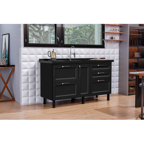 GABINETE 1,50 MONTANA PREMIUM BLACK