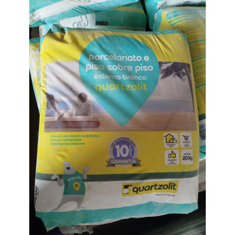 ARGAMASSA QUARTZOLIT PORC E PISO PISO BRANCA 20KG