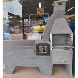 CHURRASQUEIRA PRE MOLD 65CM 3X1 GRANITADO