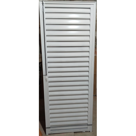 PORTA ALUMINIO PALHETA 2,10X0,80 D BRANCA