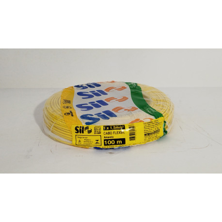 CABO FLEX 1,5mm 100m AMARELO