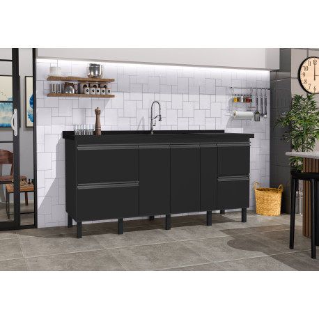 GABINETE 2,00 SEVILHA PREMIUM GRAFITE