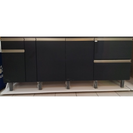 GABINETE 2,00MT MUNIQUE BLACK INTENSE PREMIUM